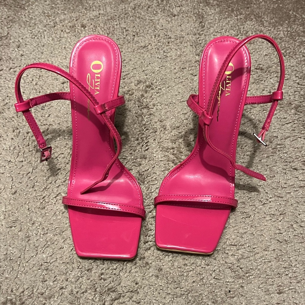 Women’s Hot Pink Strappy Heels Size 7.5 - Worn Once